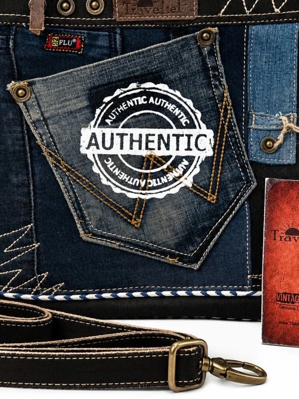 Upcycled travelteli denim